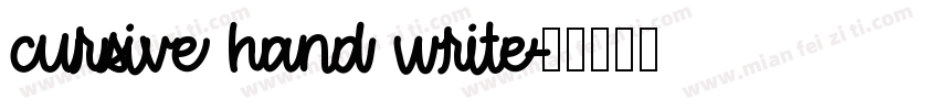 cursive hand write字体转换